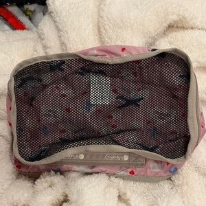 Lesportsac Pink and Gray small packing cube